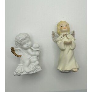 Set Of 2 Angel Figurines Cherub & Standing Angel Decorative Collectibles